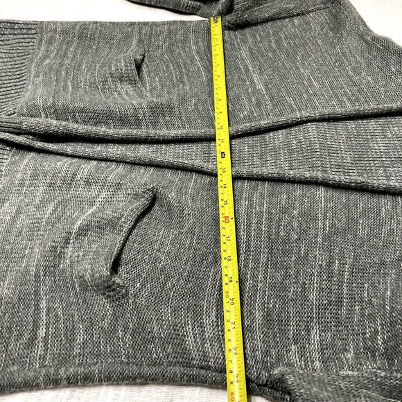 Urban Outfitter Open Front Cardigan Sweater Women M Grey Roll Neck Pocket Chunky - Picture 11 of 12